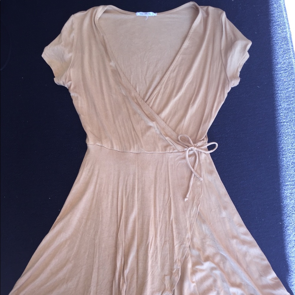 Mustard yellow skater dress